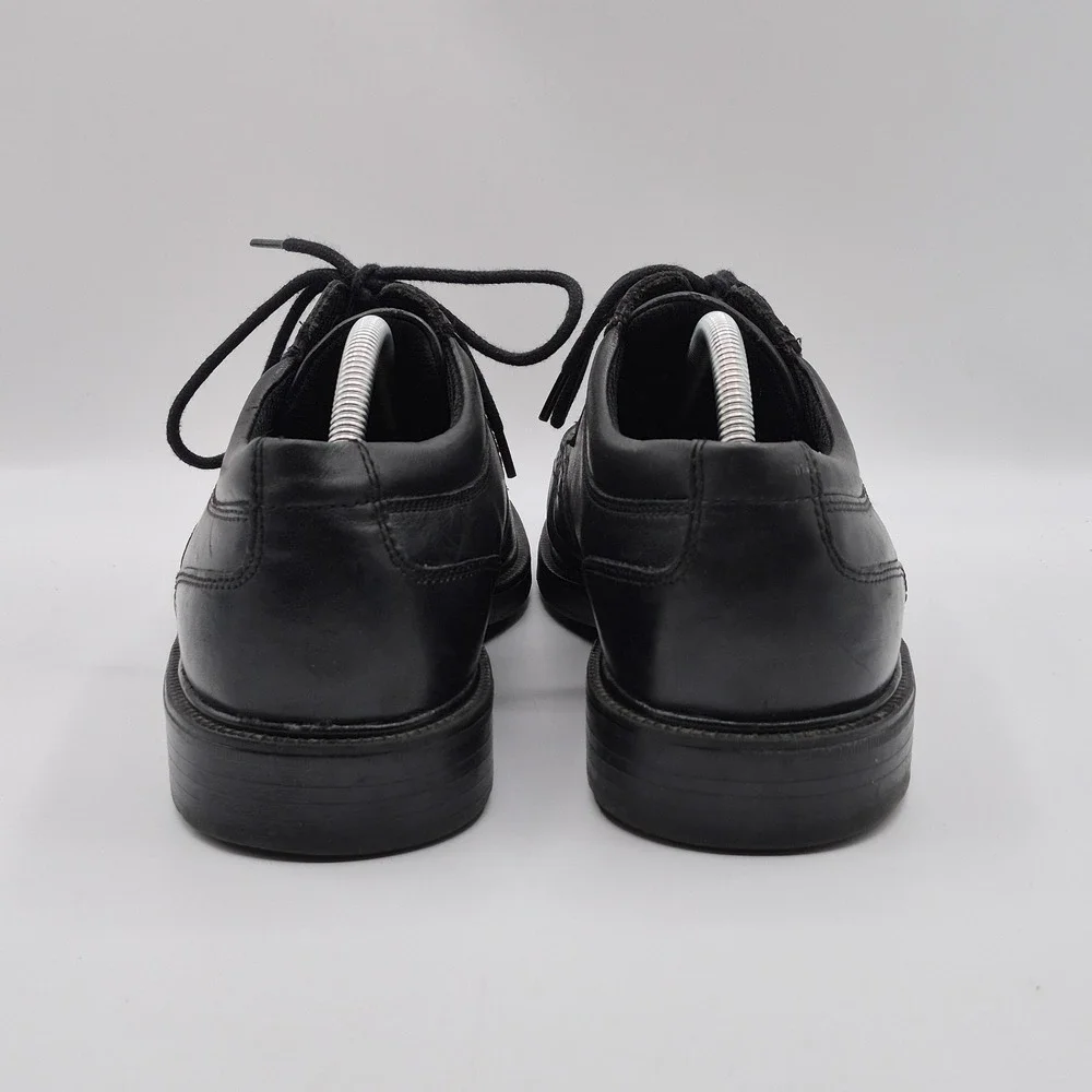 Nunn Bush Shoes Mens Size 11‎ Black Leather Wingtip Dress Comfort Gel 83512-01